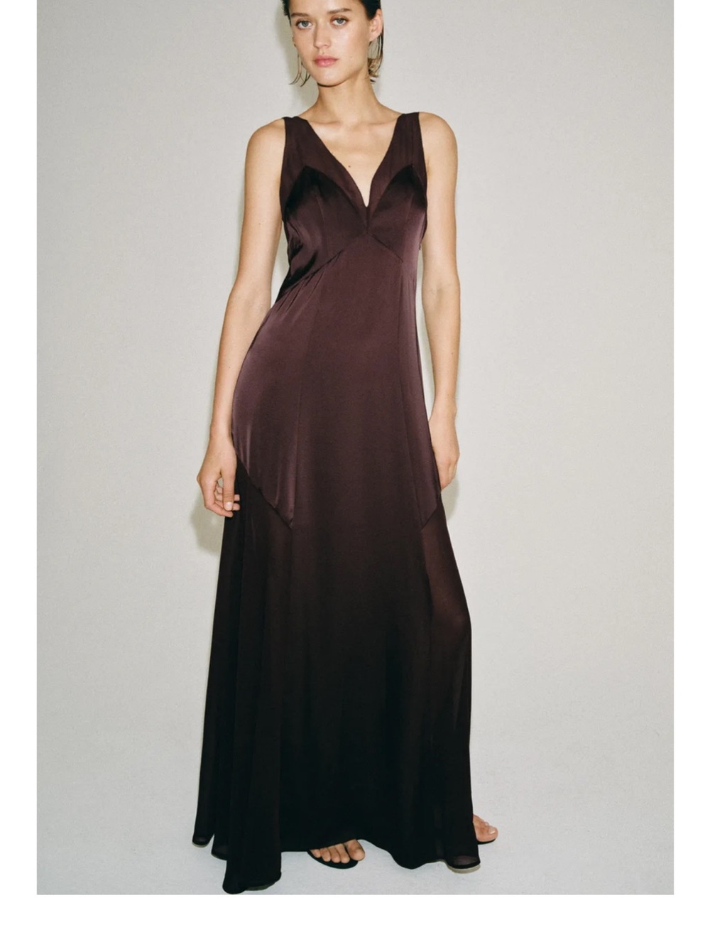 ZW COLLECTION SATIN EFFECT LONG DRESS